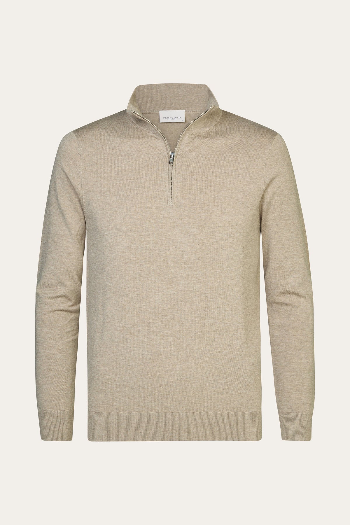 Beige Luxury Basic half zip
