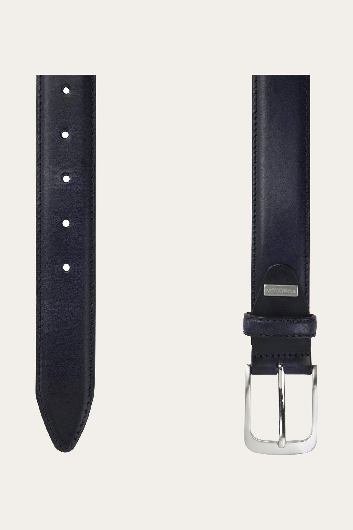 Navy hand gepoetste riem