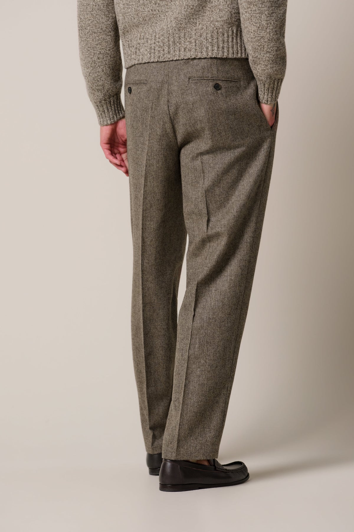 Bruine wollen broek