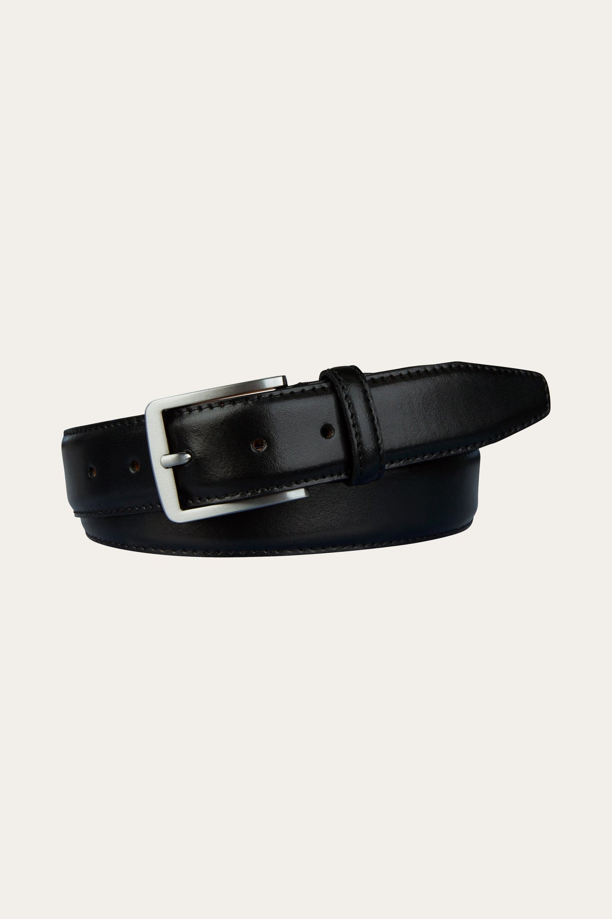 Zwarte lederen riem