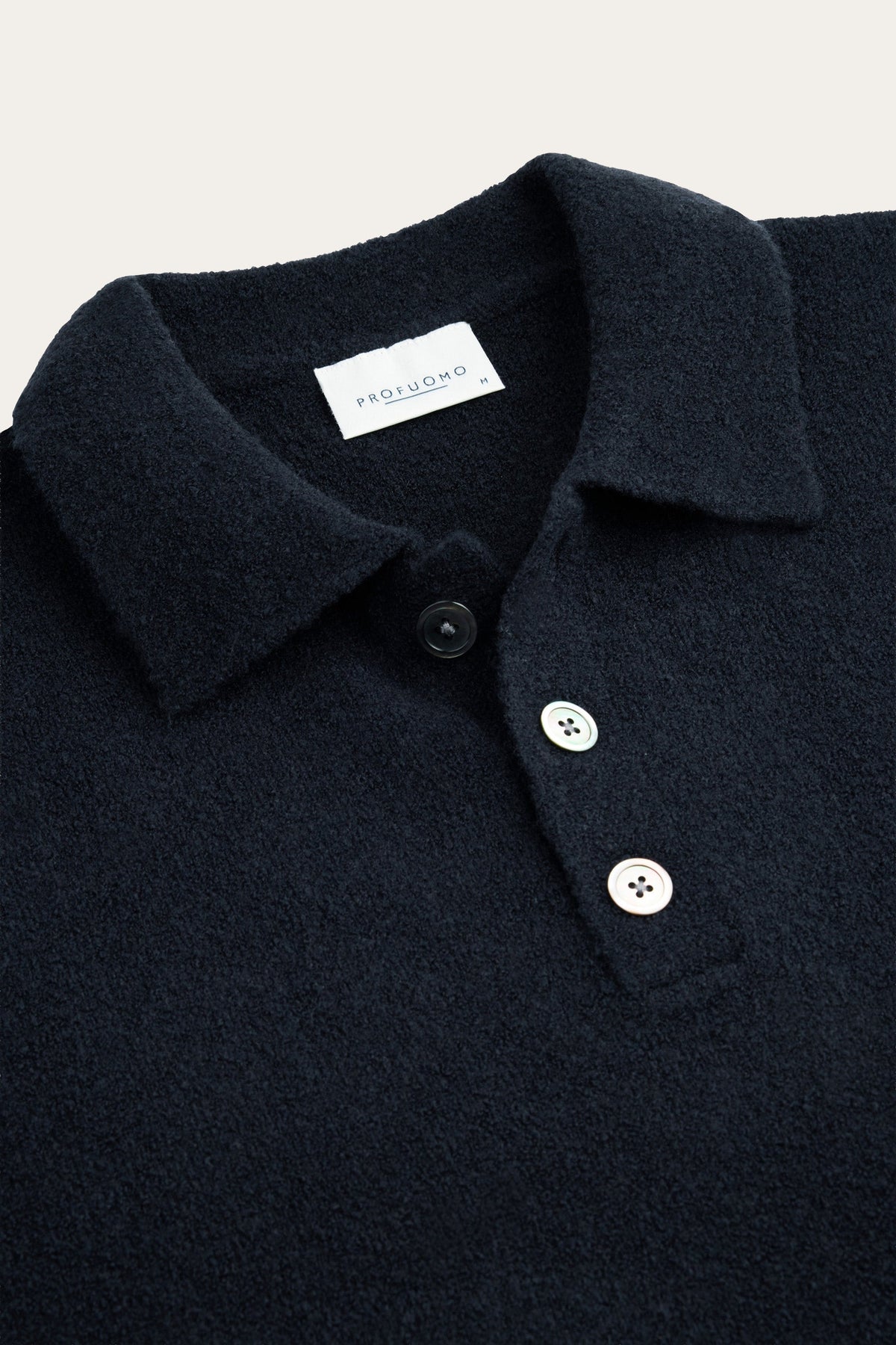Navy boiled wollen polo