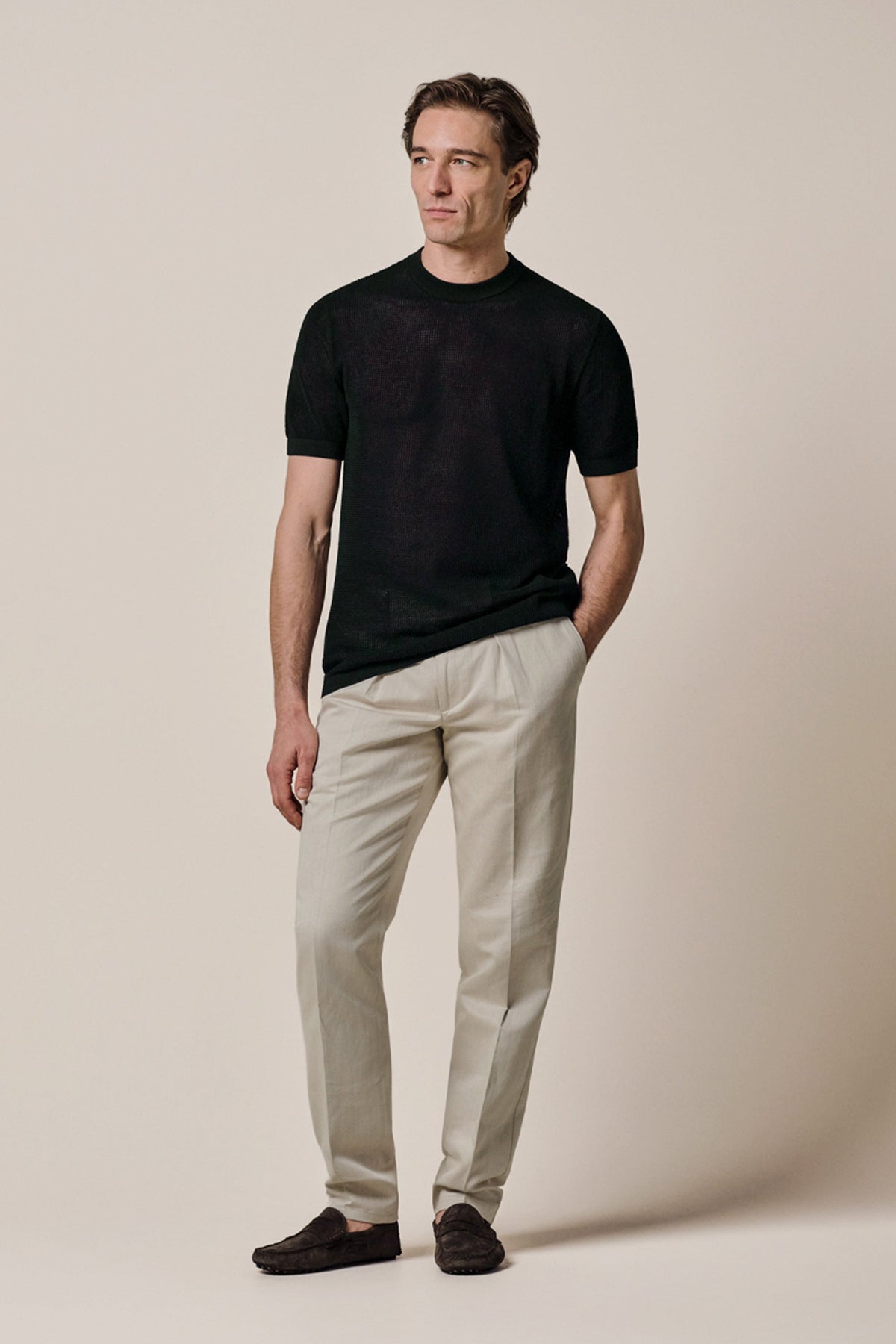 Navy structured Aero Ease T-shirt
