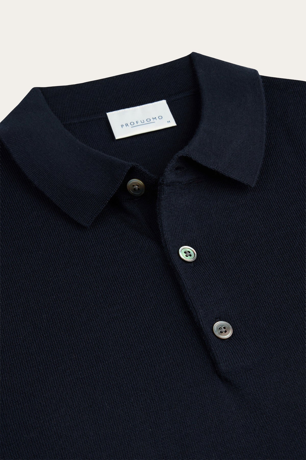 Navy merino polo