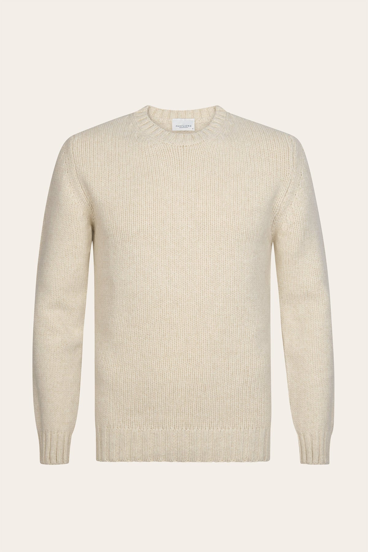 Raw white wollen crewneck