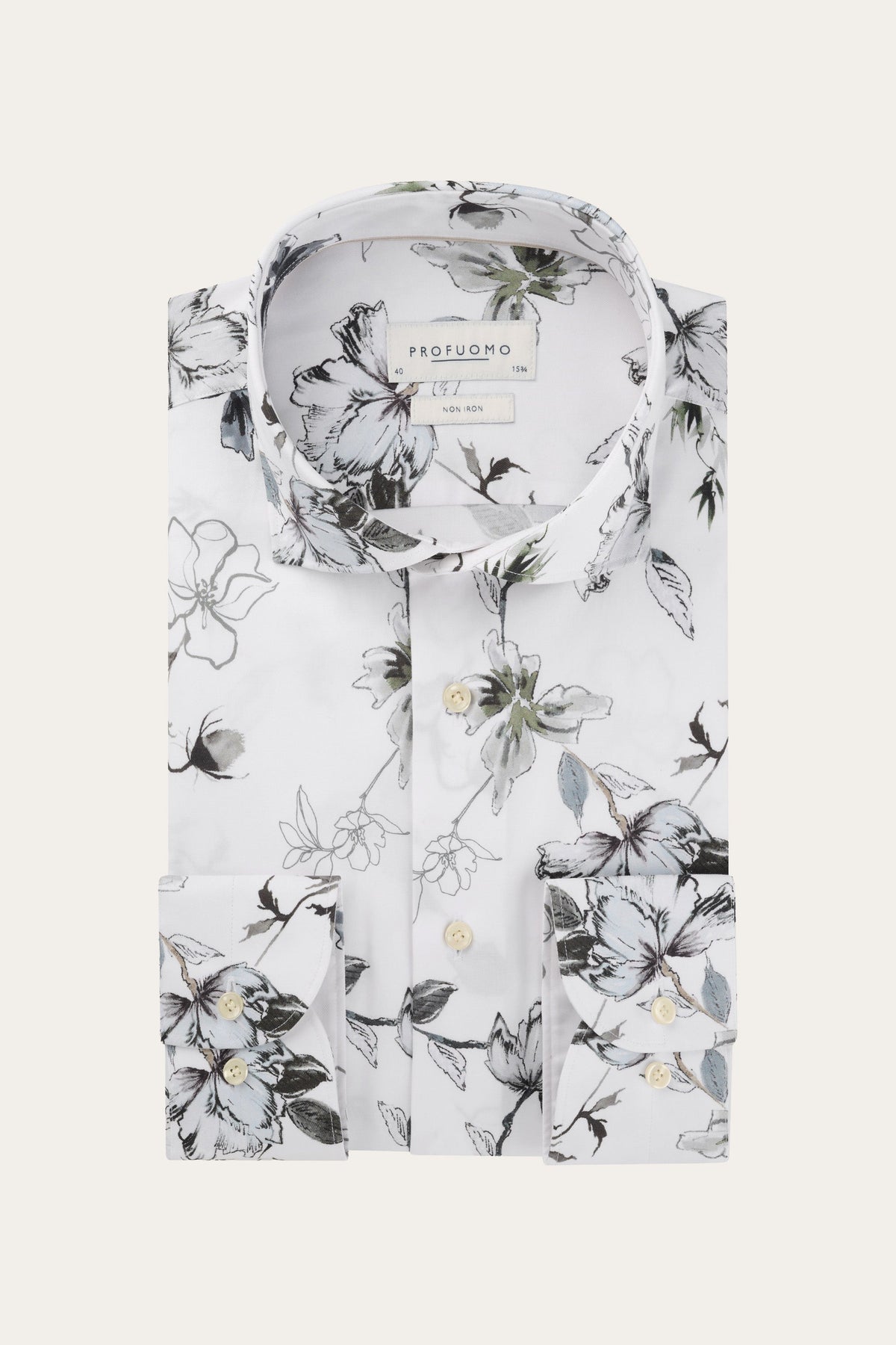Meerkleurig print twill overhemd