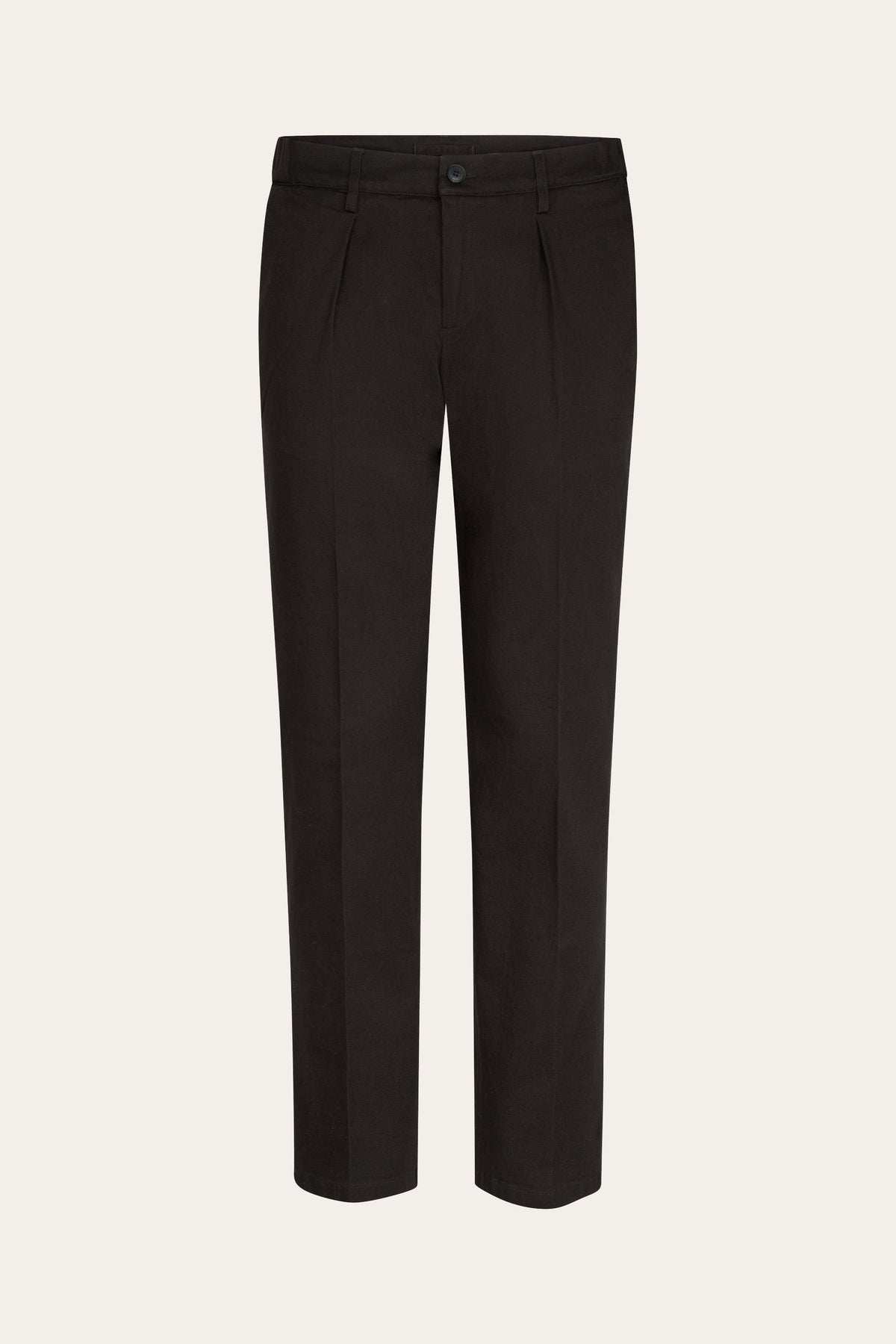 Donkerbruine stretch twill chino