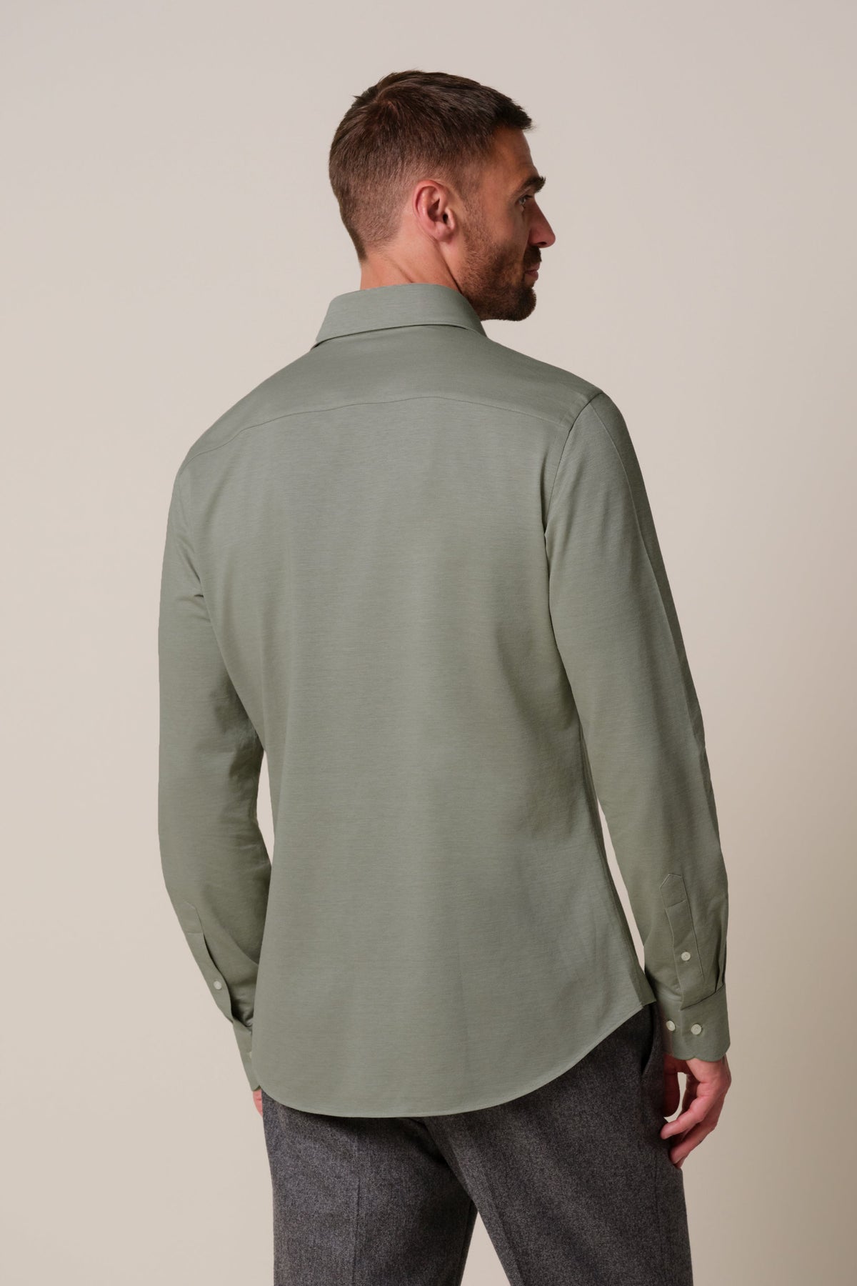 Groen Japanese knitted overhemd