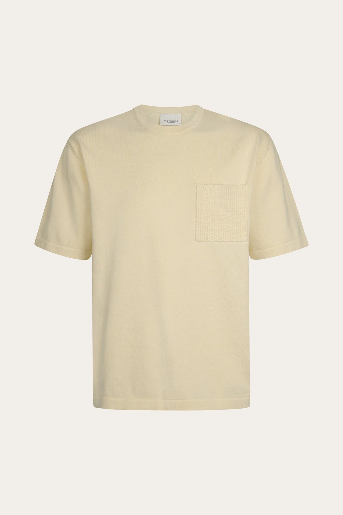 Off-white katoenen t-shirt borstzak