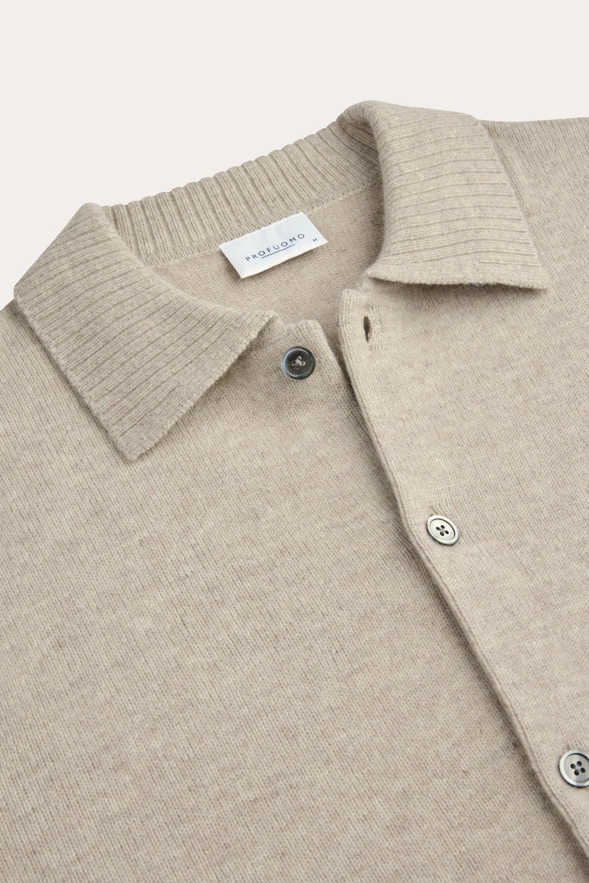 Beige soft wollen cardigan