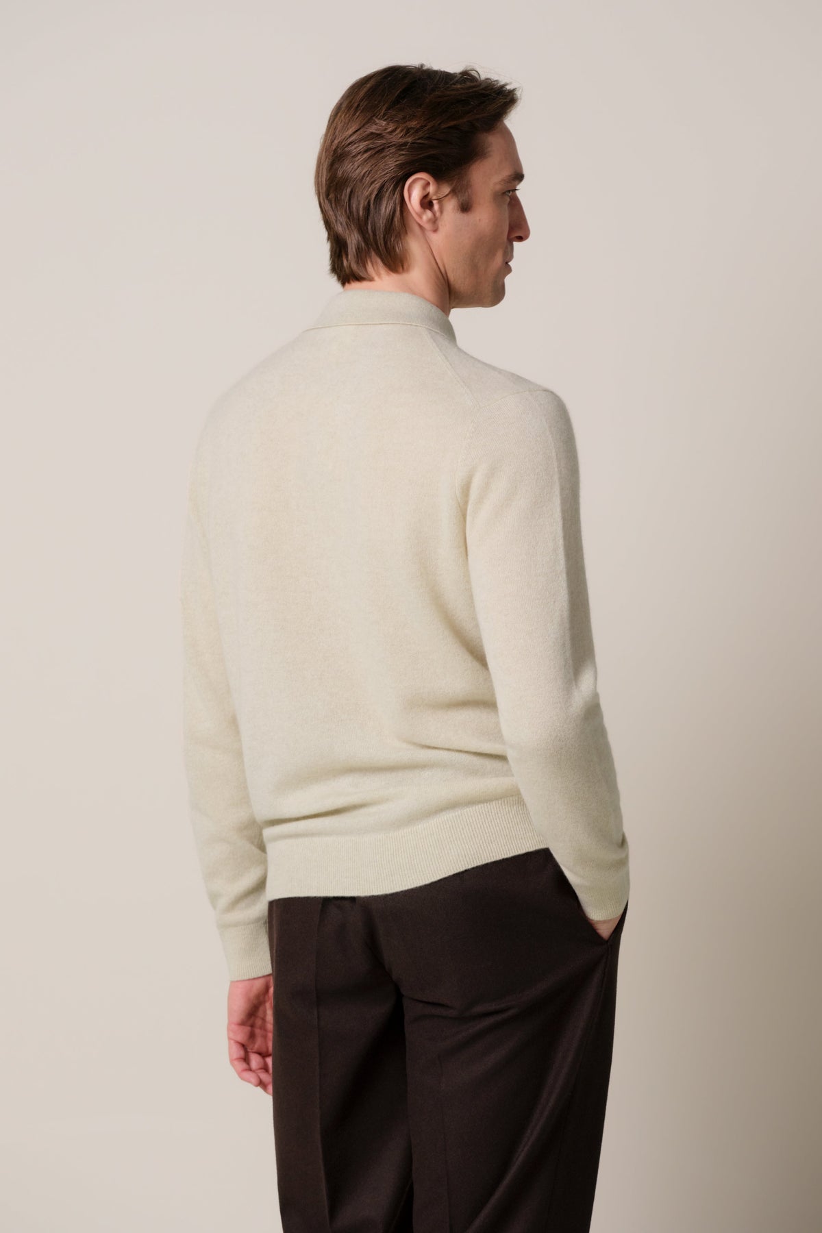 Zand cashmere polo