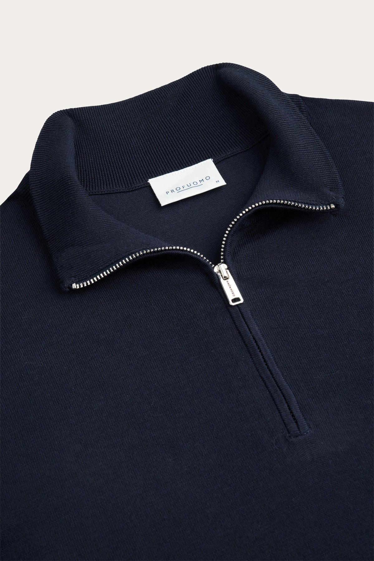 Donkerblauwe Luxury Basic half zip