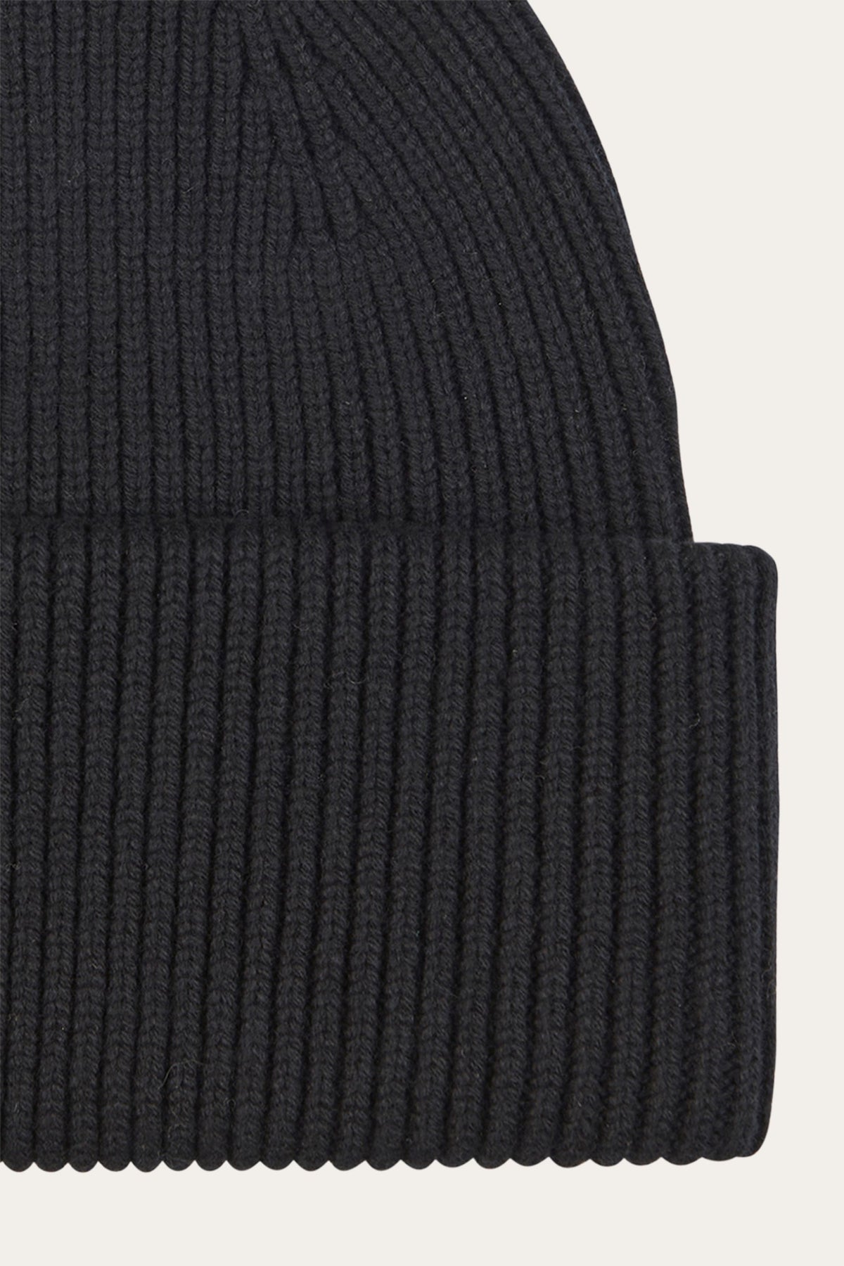 Navy wol knitted beanie