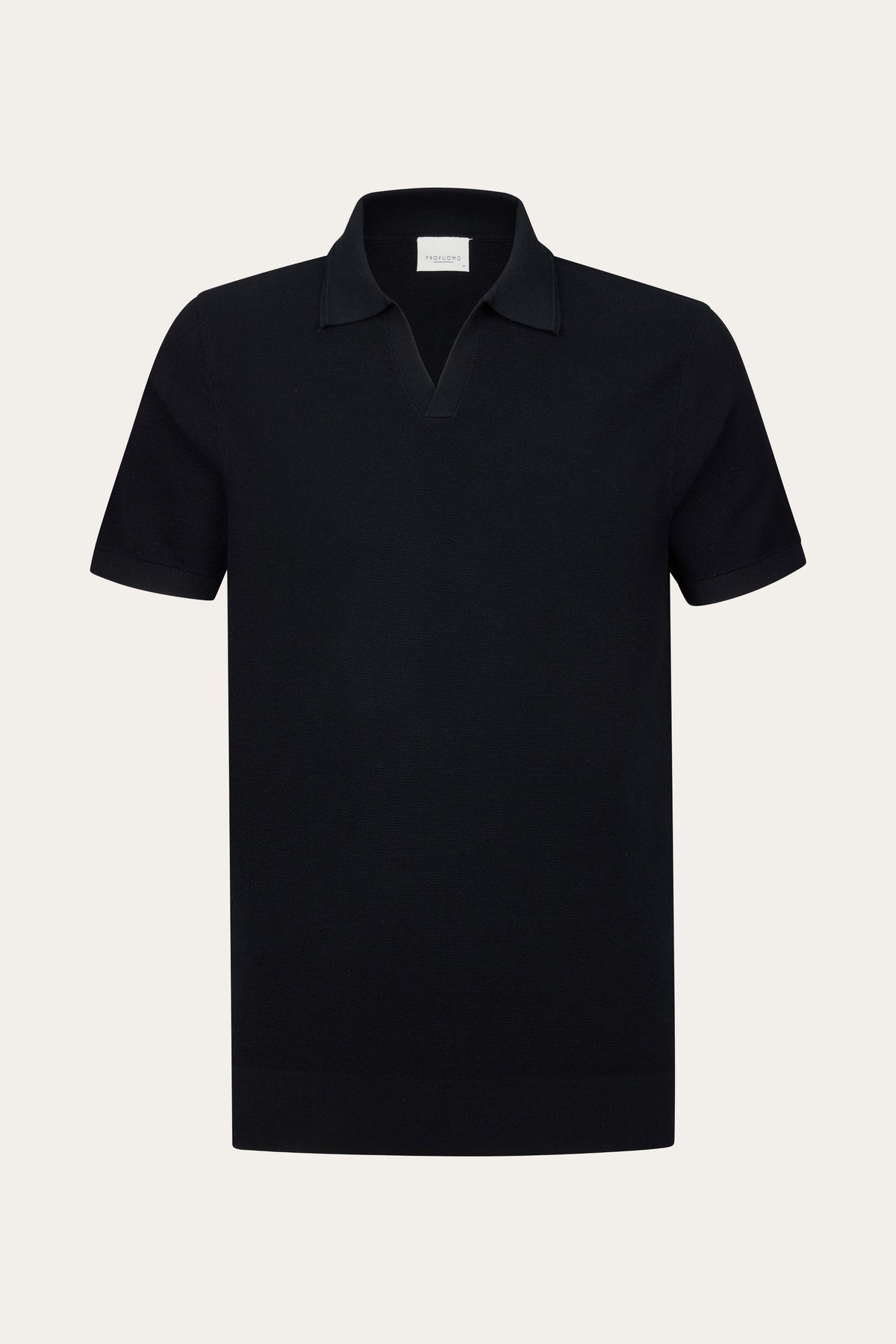 Navy Luxury Basic open kraag polo