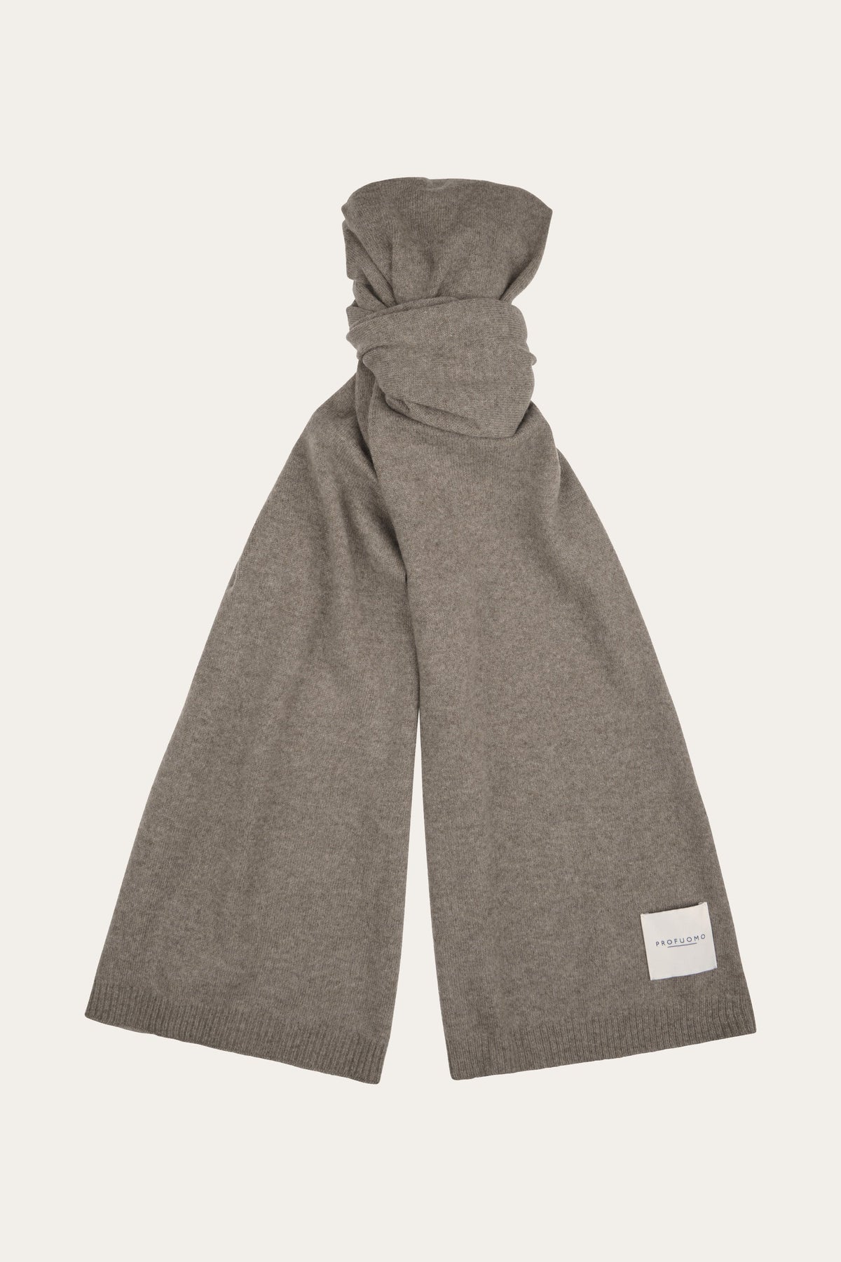 Donkerbeige cashmere sjaal