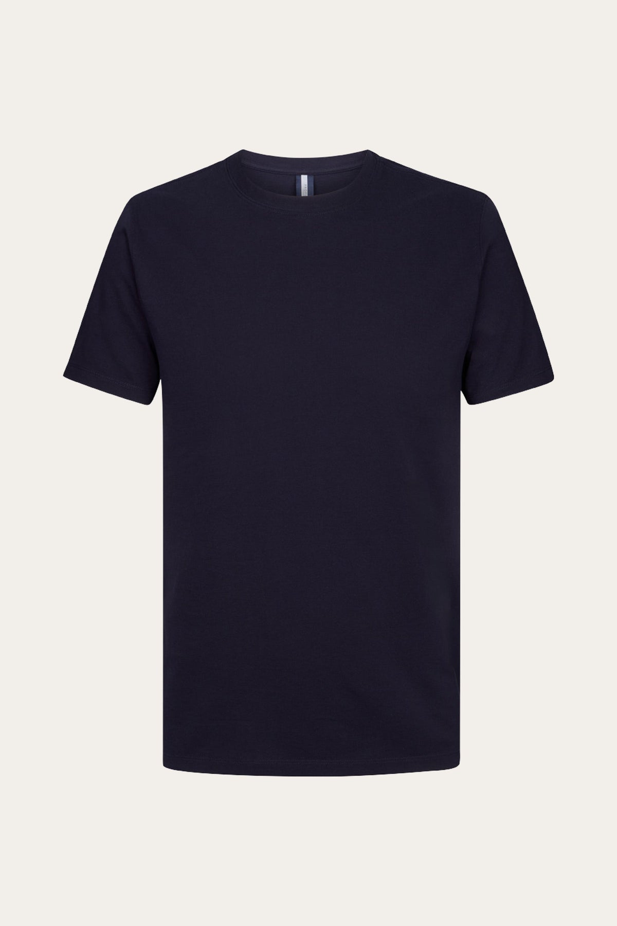 Navy stretch piqué T-shirt