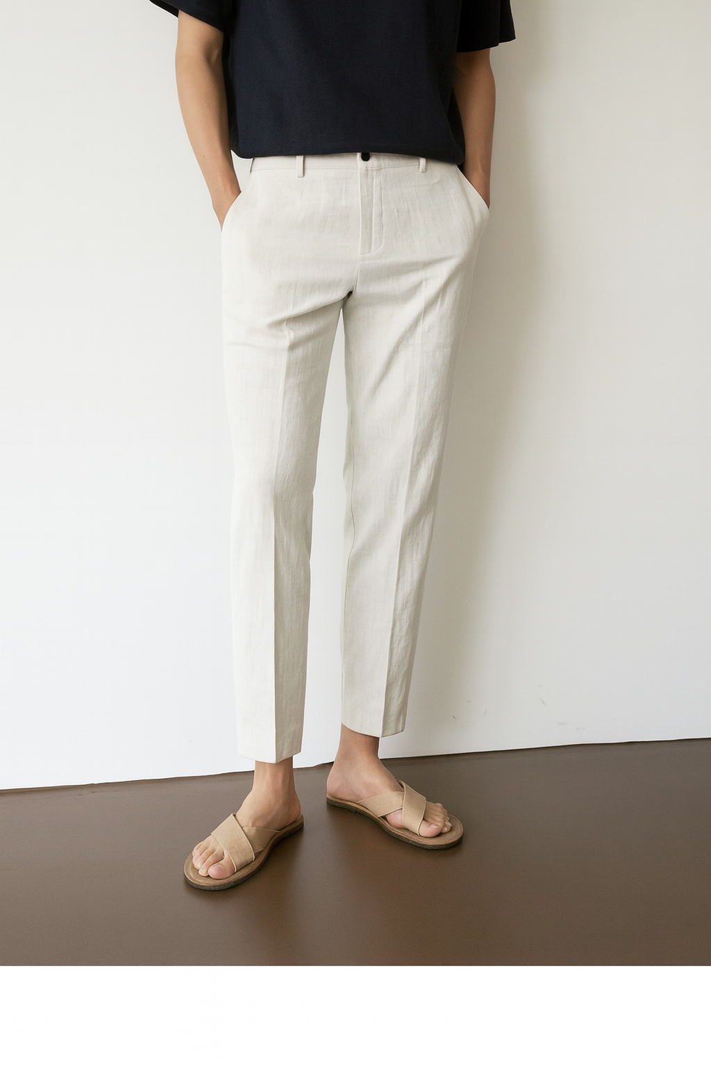 White Linen Trousers for Men