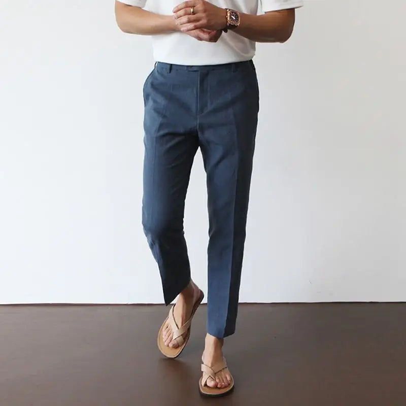 White Linen Trousers for Men