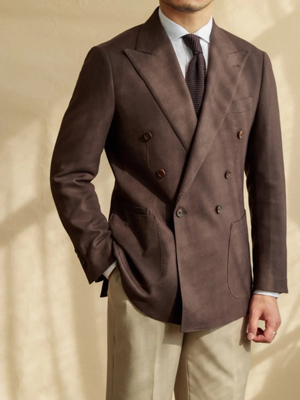 Brown Linen Blazer