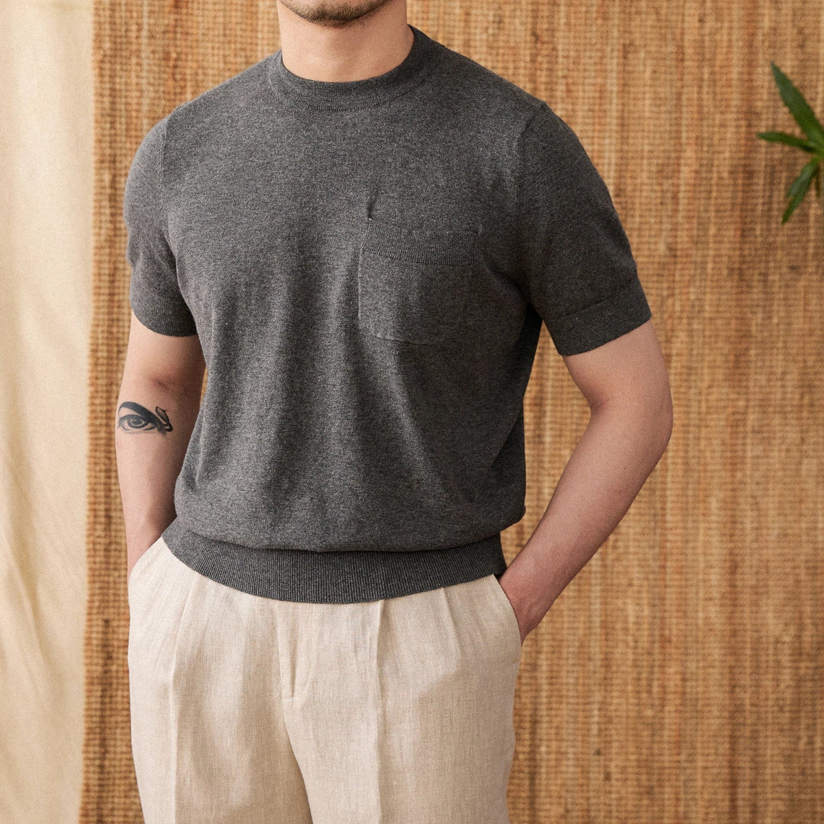 Grey Linen T-Shirt
