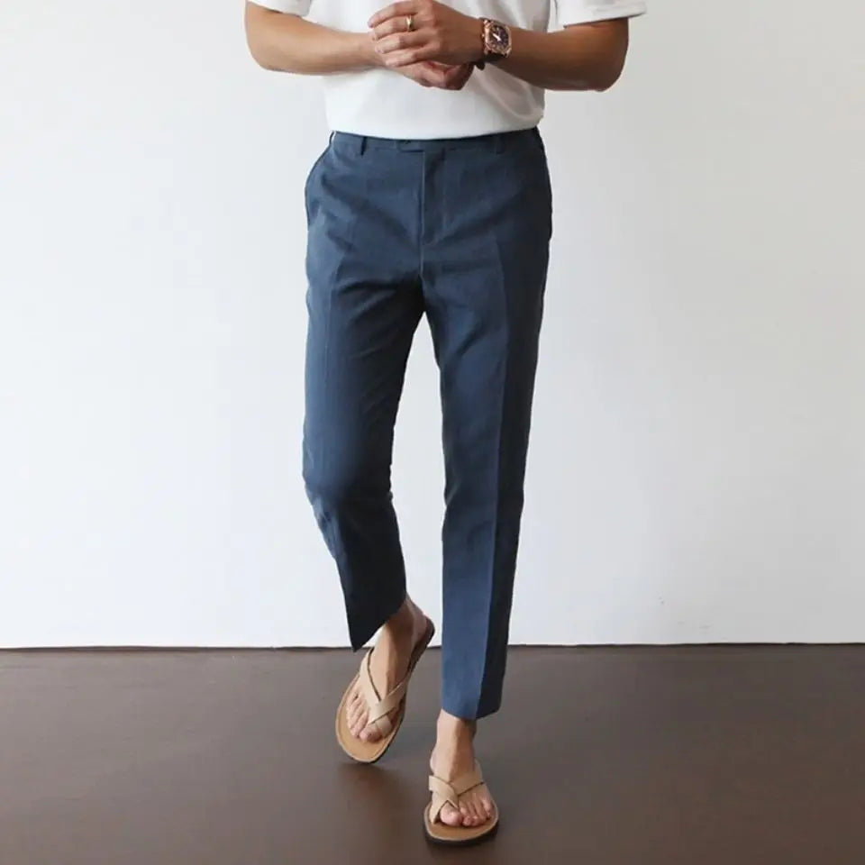 White Linen Trousers for Men
