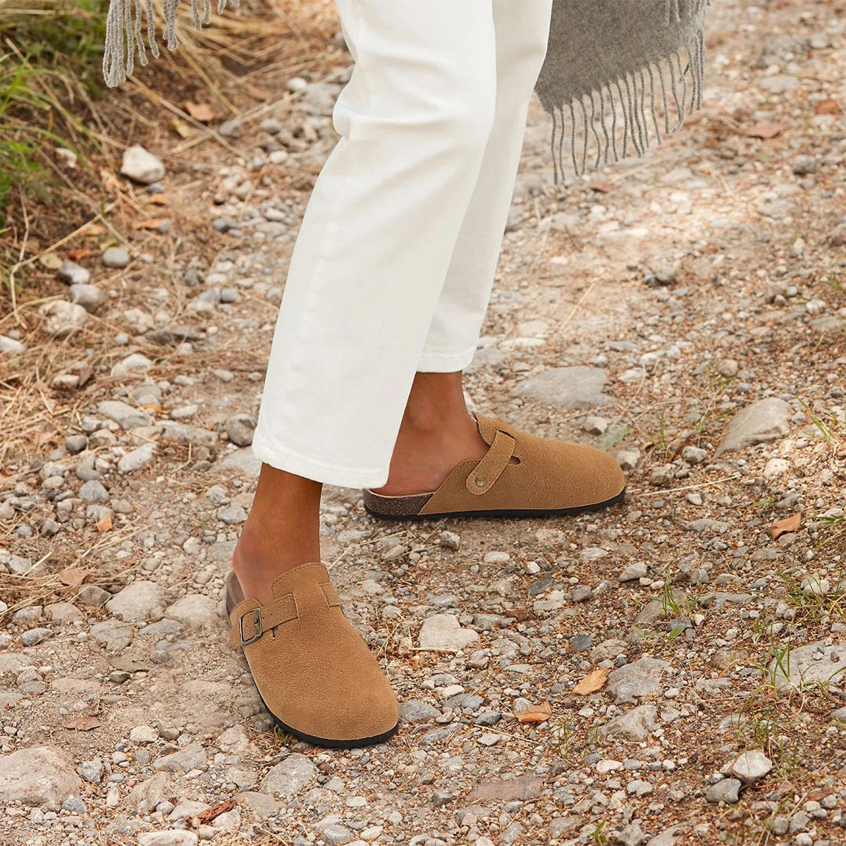 Suede Clogs